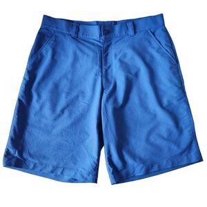 Under Armour Golf Shorts Mens 36 Blue Pinstriped